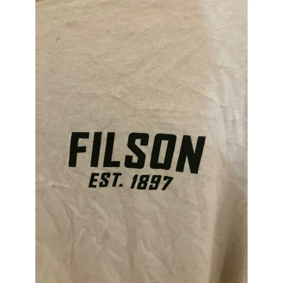 Mens White Filson Co Mountain Logo T-Shirt - Picture 5 of 5